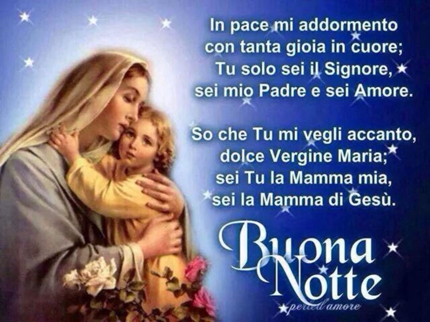 buona notte con la madonnina