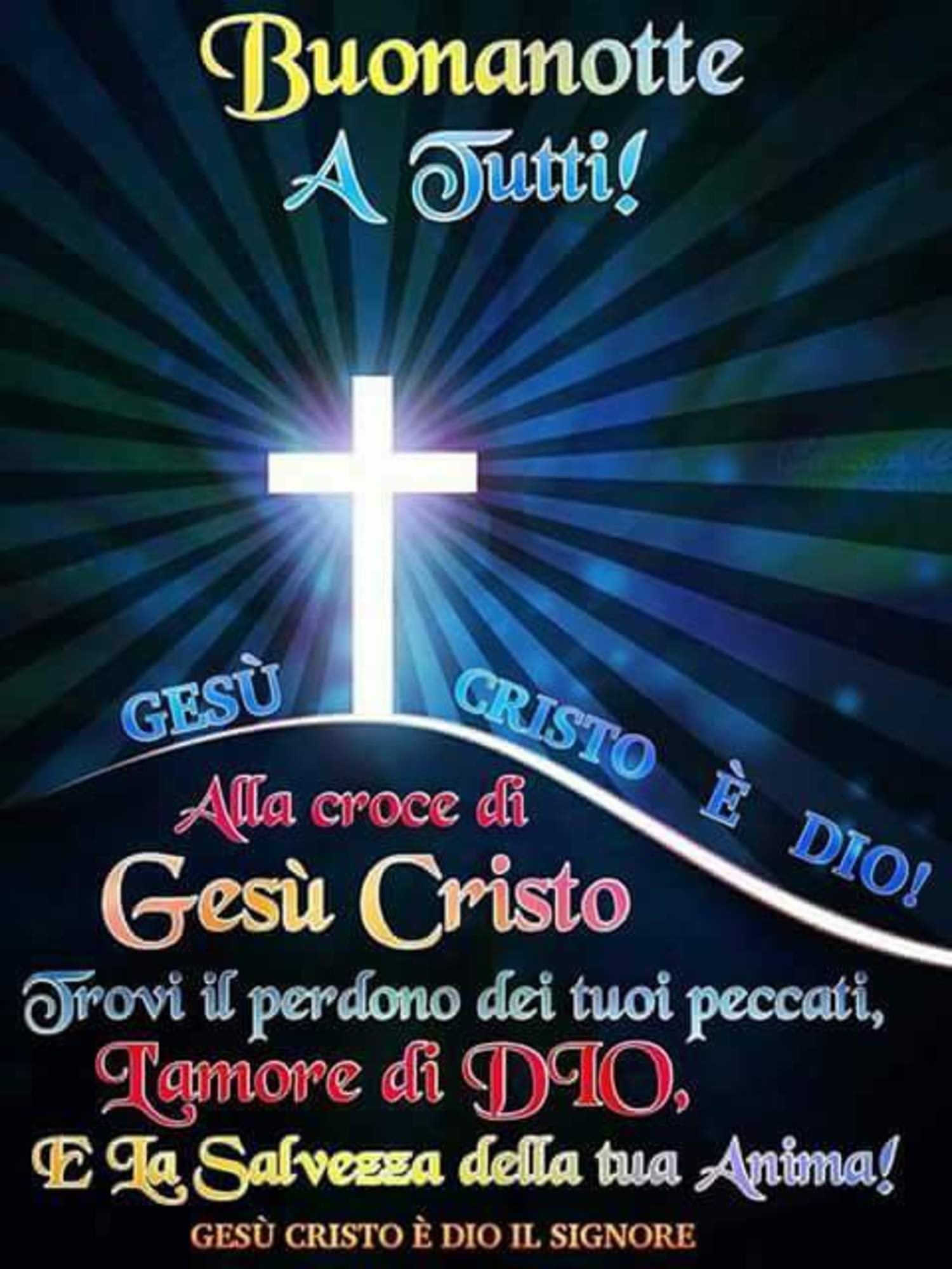 Buonanotte immagini con Dio
