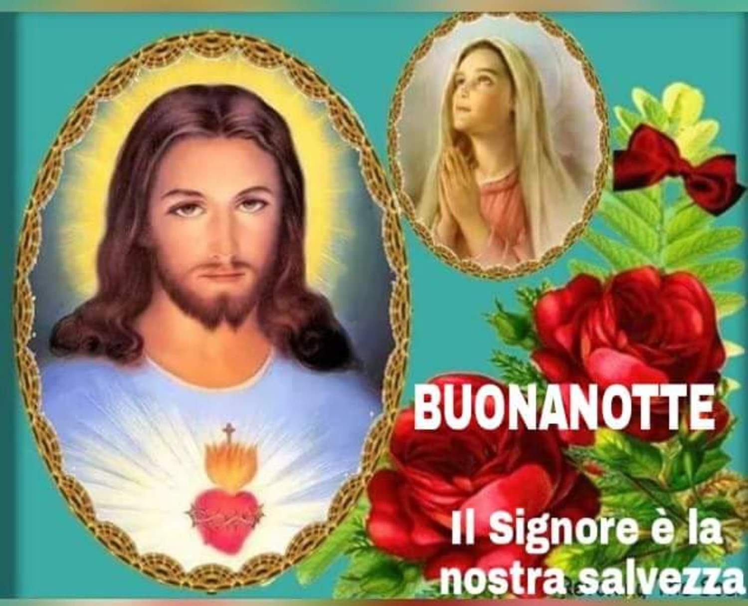 Buonanotte immagini con Gesù e Maria