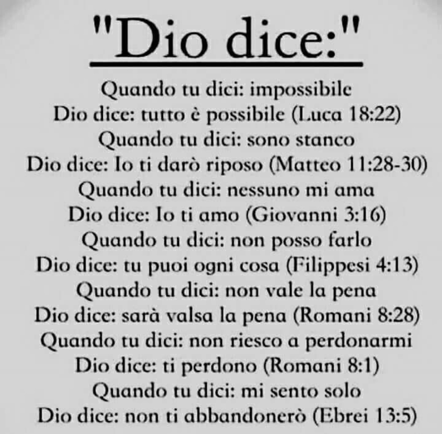 Dio dice frasi religiose