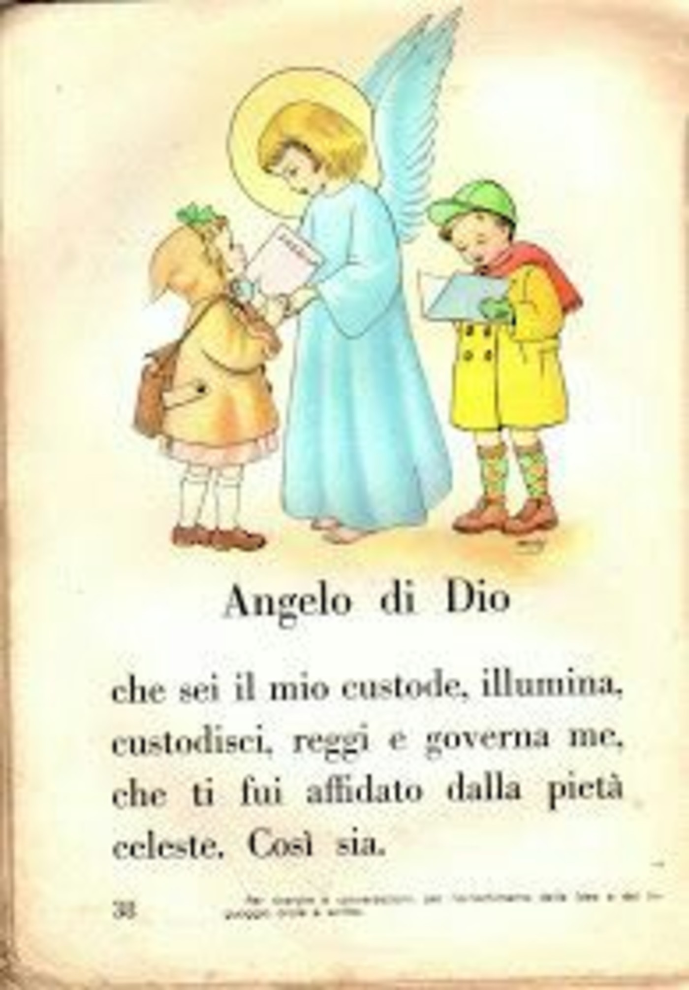 Angelo di Dio preghiere della sera