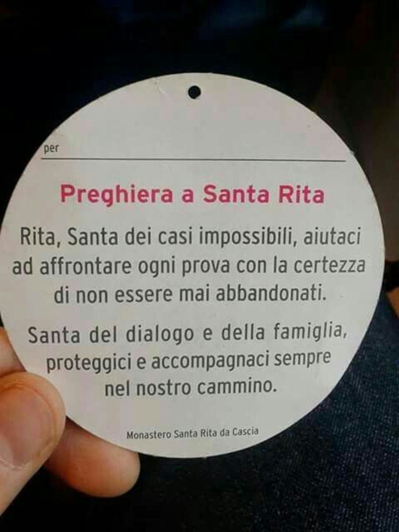 Preghiera a Santa Rita