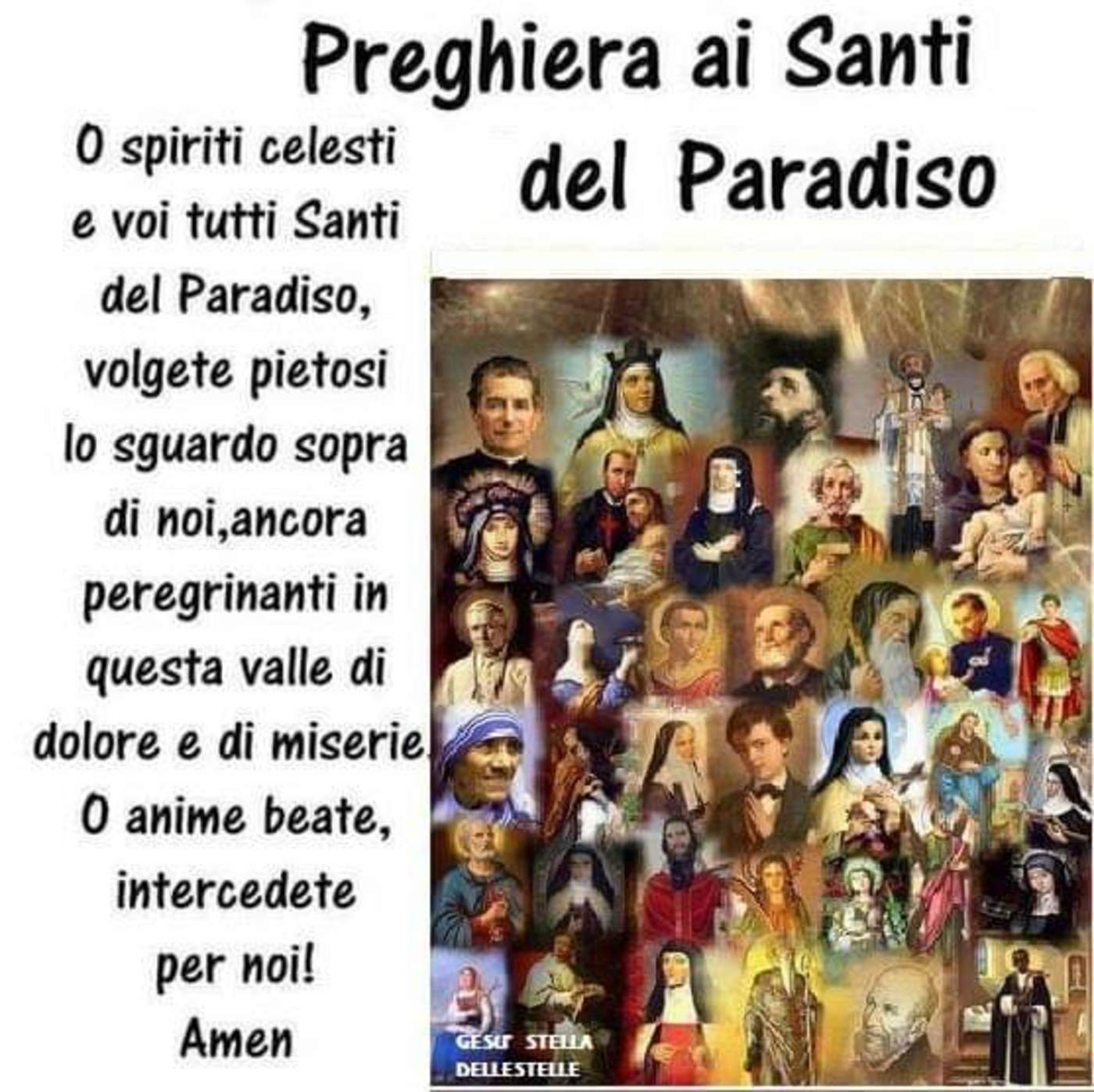 Preghiera ai Santi del paradiso