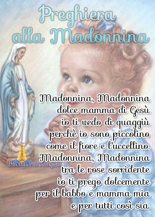 Preghiera alla Madonnina per bambini