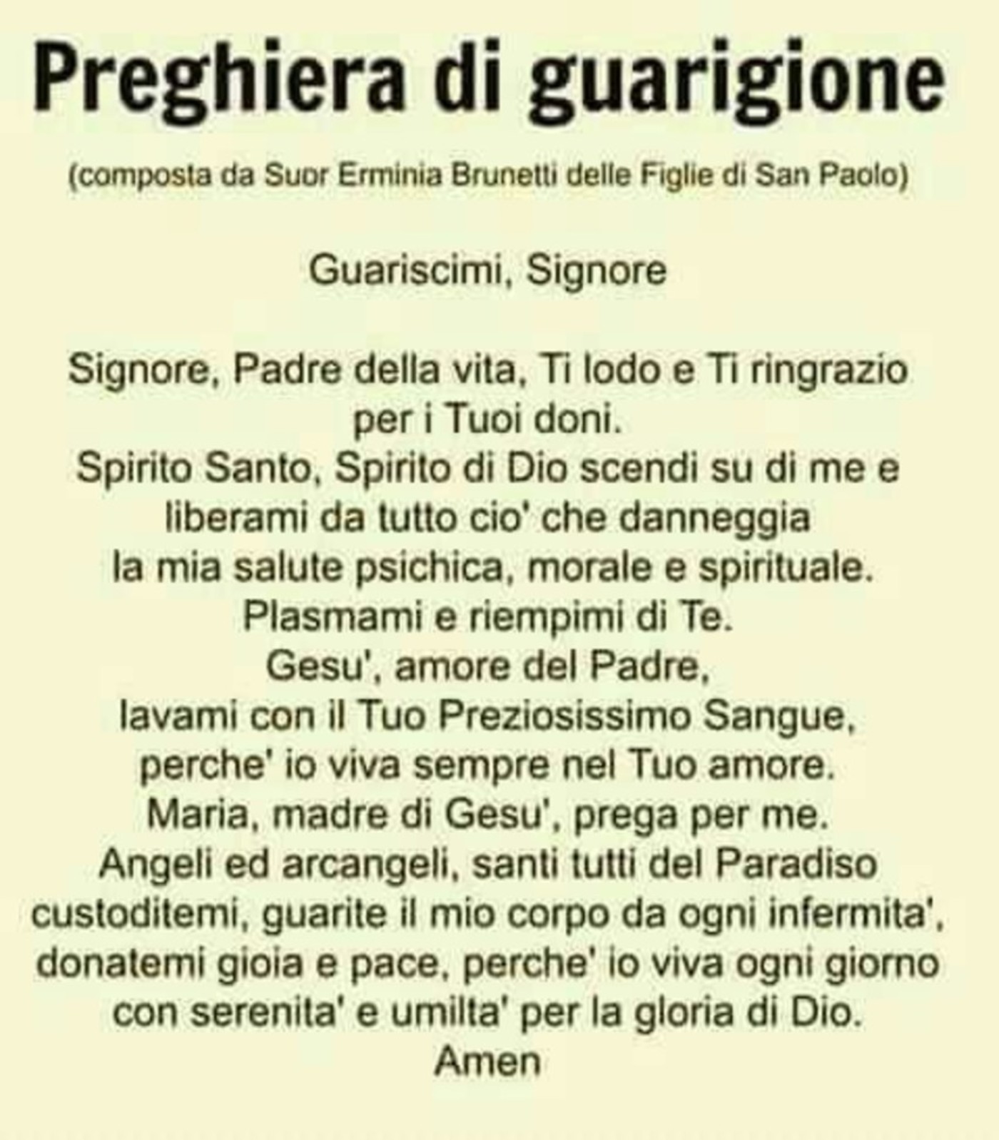 Preghiera di guarigione