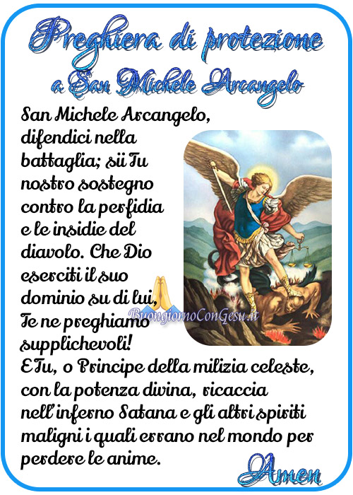 Preghiera di protezione a San Michele Arcangelo