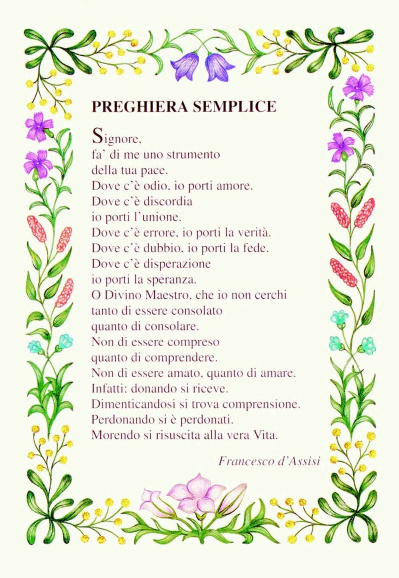 Preghiera semplice bellissime immagini