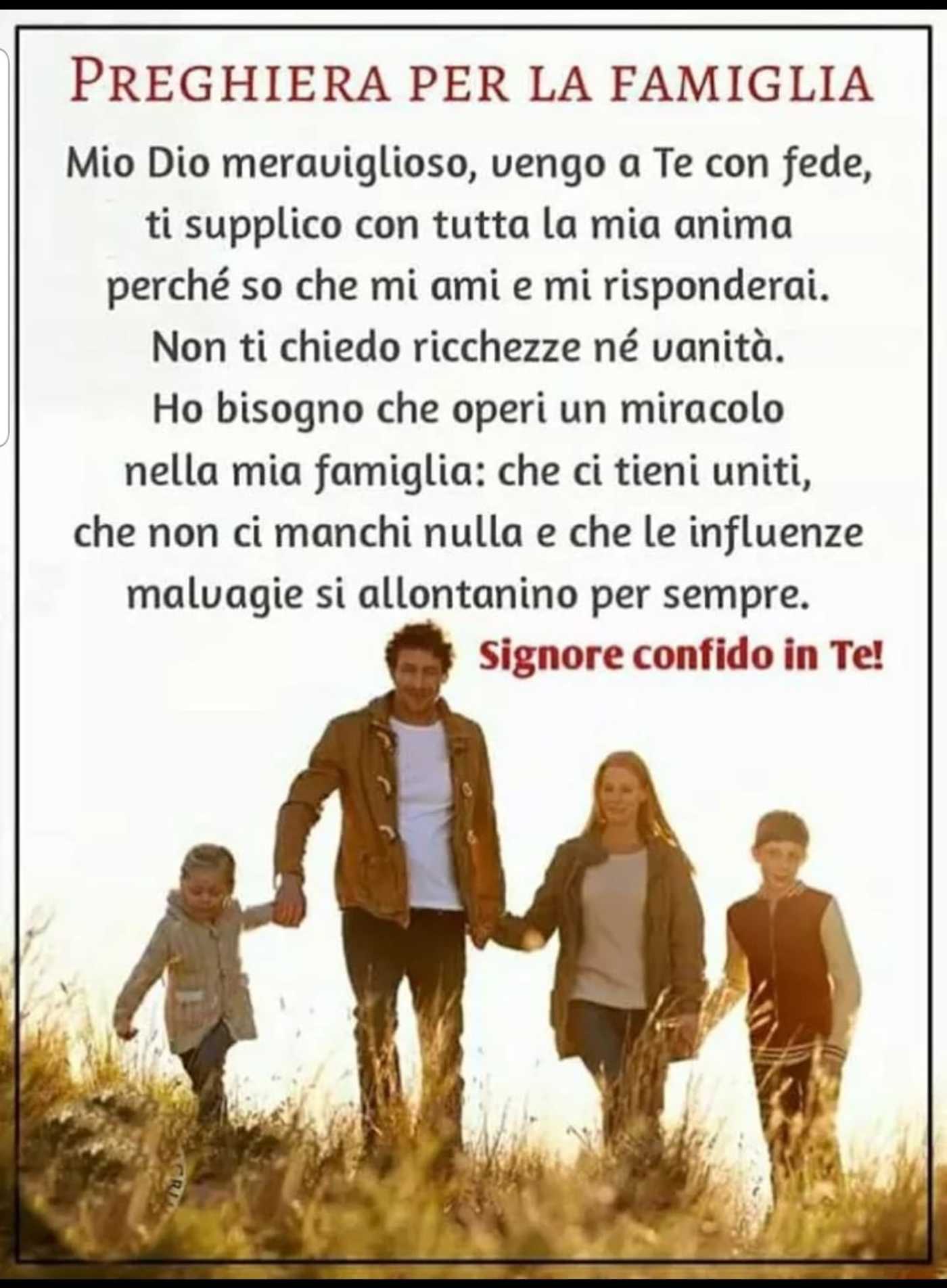 Preghiere per la famiglia