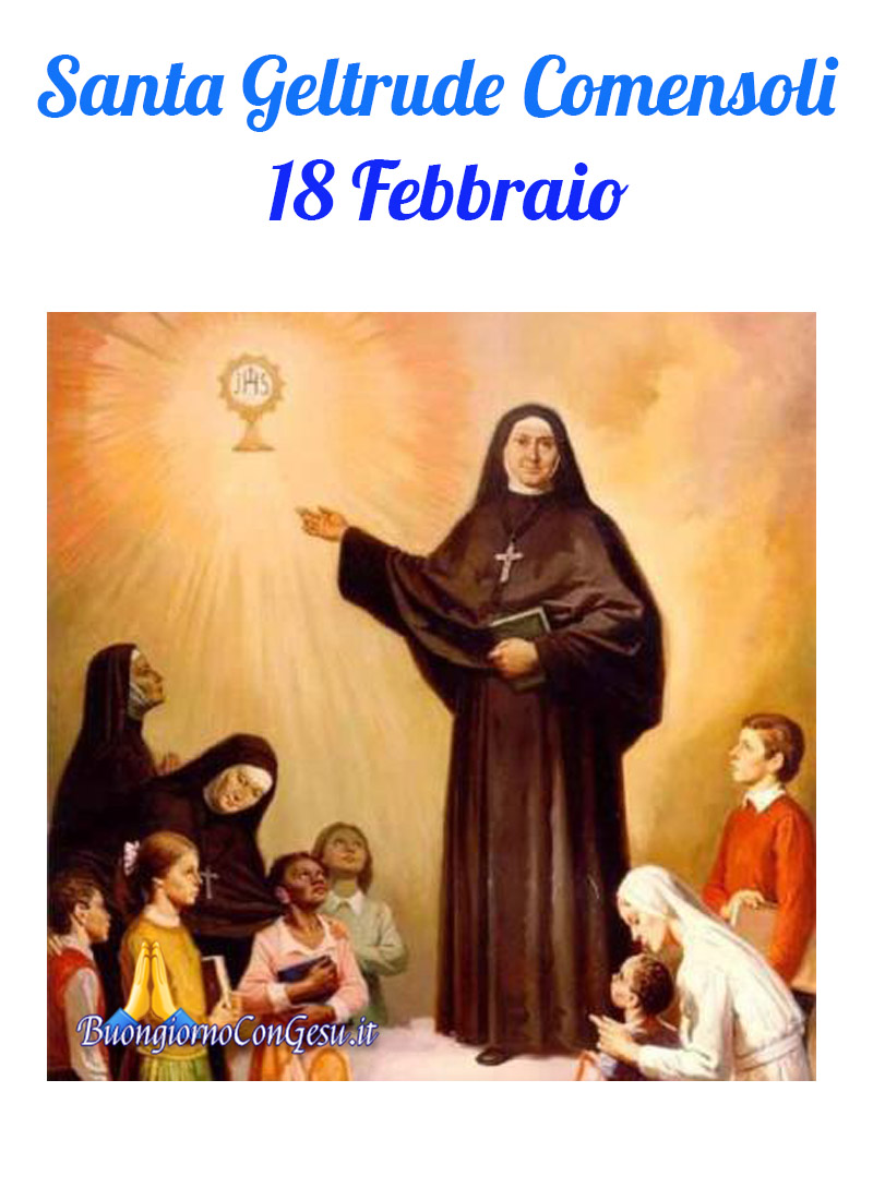 Santa Geltrude Comensoli 18 Febbraio immagini dei Santi e Beati