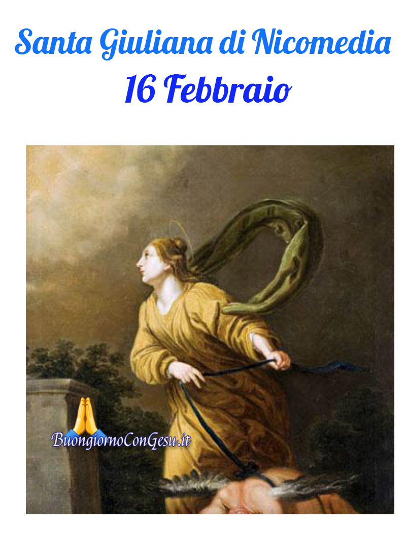 Santa Giuliana di Nicomedia 16 Febbraio immagini religiose nuove