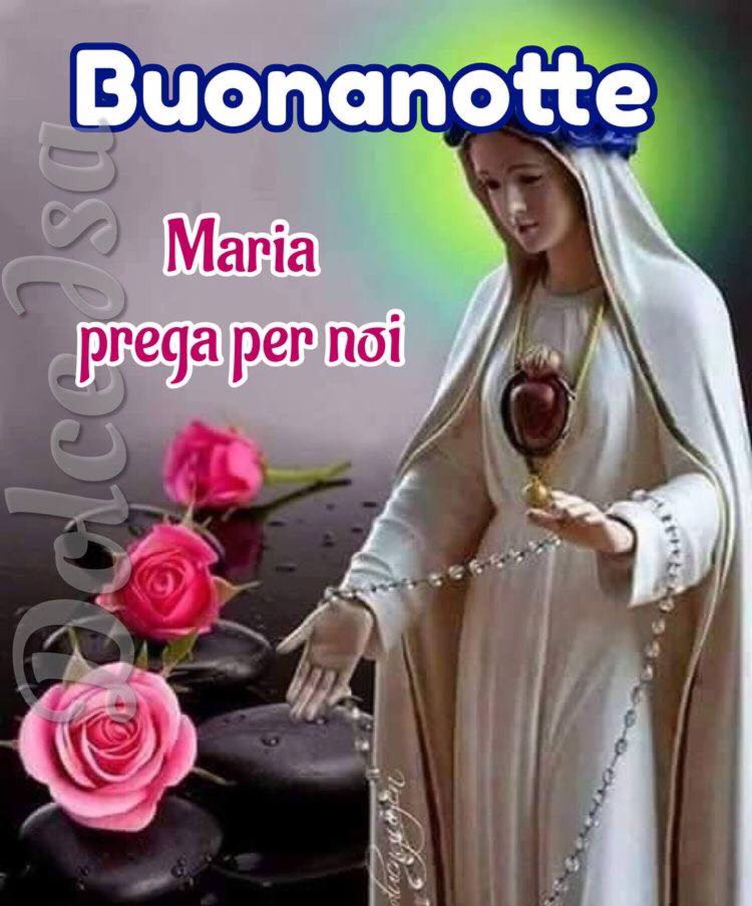 Buona notte Maria prega per noi