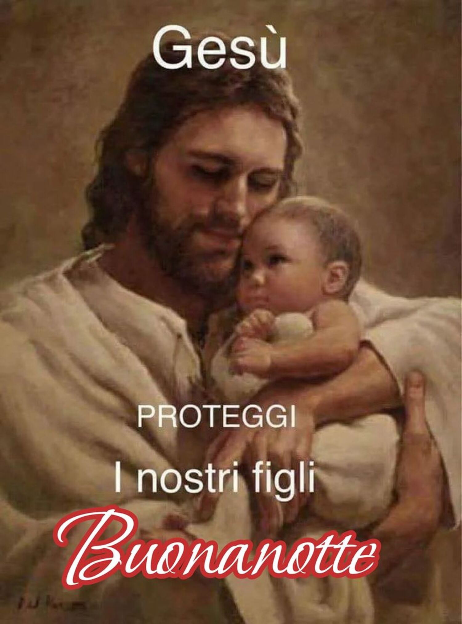 Gesù proteggi i nostri figli buonanotte