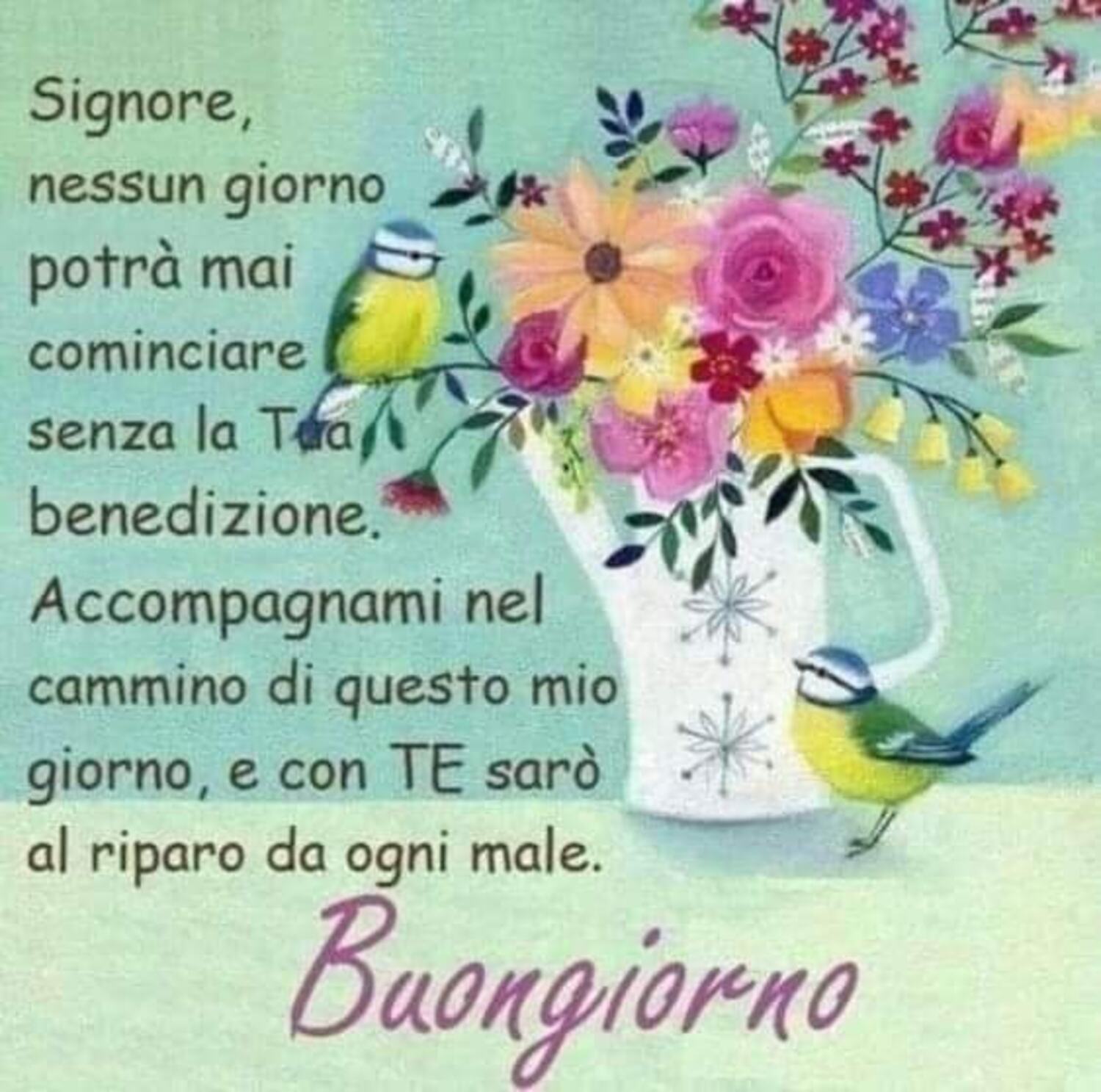 Signore nessun giorno potrà mai cominciare senza la Tua benedizione