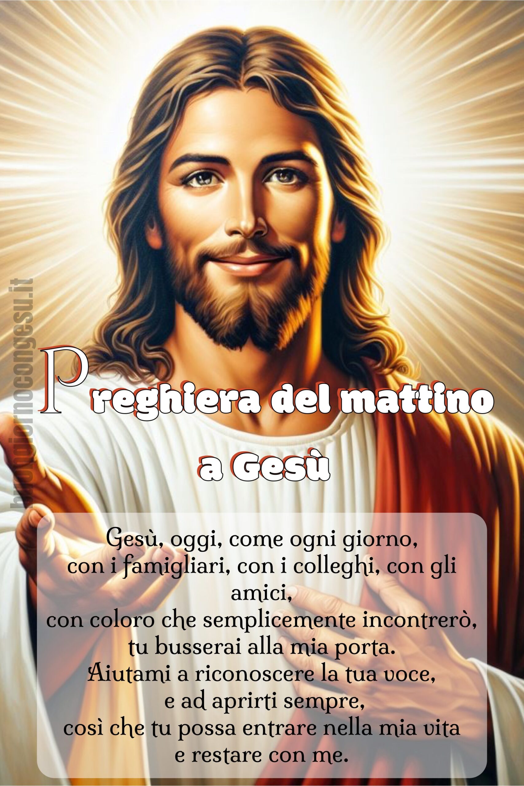 Preghiera del mattino a Gesù